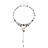 Fashion Gothic Glitter Sweet Spicy Necklaces for Girls Sweater Chain Heart Shaped Jewelry for Women Ladies Accessories Wholesale