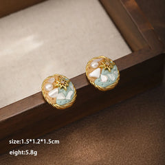 Fashion Sweet Boho Trendy Pearl Stud Earrings for Girls Beach Jewelry for Women Ladies Wholesale China Manufacturer Low MOQ