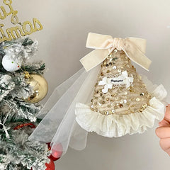 2025 Christmas Birthday Ribbon Bowknot Hair Clips for Baby Girls Sweet Cute Elegant Alligators for Kids Child Hair Accessories