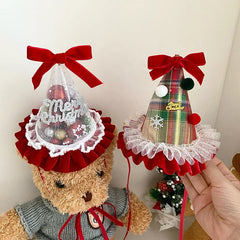 2025 Christmas Bowknot Plaid Glitter Hair Band for Baby Girls Cute Sweet Classic Head Band for Kids Children Hair Accessories