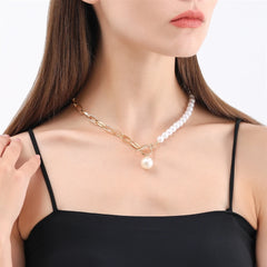 Fashion Imitation Pearl Sweet Elegant Necklaces for Girls Trendy French Style Jewelry for Women Ladies Accessories Wholesale
