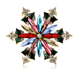 Fashion Glitter Luxury Snow Flake Sweet Brooches for Girls Trendy Stylish Pins Jewelry for Women Ladies Accessories Wholesale