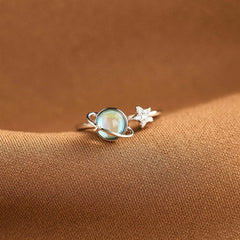 Hot Selling Rotating Planet Star Rings Woman's Fashion Anxiety Relief and Anti-stress Relief Ring Jewelry Accessories Wholesale
