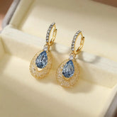 Fashion Luxurious Imitation Pearl Glitter Drop Earrings for Girls Hoop Elegant French Style Jewelry for Women Ladies Accessories