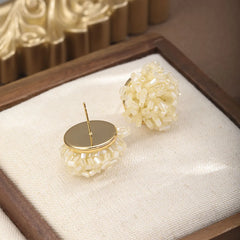 Fashion Elegant Flower Simple Minimalistic Stud Earrings for Girls Sweet Trendy Jewelry for Women Ladies Wholesale China Factory