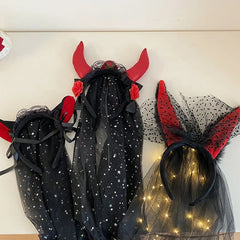 Women Hot Sale Halloween Festival Celebration Glowing Version Hairbands Fashion Elegant Bulk Order in Stock Headbands Accessory