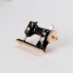 Fashion Vintage Sewing Machine Glamorous Brooches for Girls Sweet Stylish Pins Jewelry for Women Ladies Accessories Wholesale