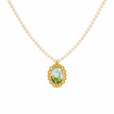 Female 0.2cm Faceted Natural Stone Chain Necklace S925 Silver 18k Gold-plated Earring Drip Glaze Hand-Painted Daily Jewelry Sets