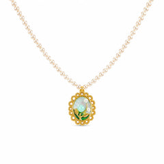 Female 0.2cm Faceted Natural Stone Chain Necklace S925 Silver 18k Gold-plated Earring Drip Glaze Hand-Painted Daily Jewelry Sets