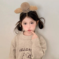 Fashion Sweet Cute Bowknot Kawaii Hair Clips for Baby Girls Fluffy Stylish Alligators for Kids Children Hair Accessories Chic