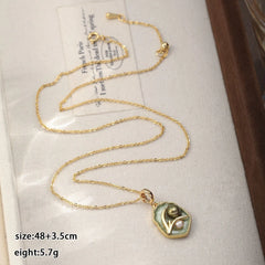 Fashion Freshwater Pearl Copper 18K Gold Plated Necklaces for Girls Vintage Luxury Jewelry for Women Ladies Wholesale Bulk