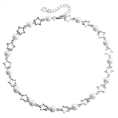 Fashion Star Sweet Imitation Pearl Necklaces for Girls Elegant Graceful Glamorous Jewelry for Women Ladies Accessories Wholesale
