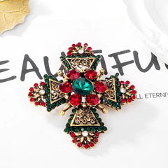 Fashion Elegant Glitter Rhinestone Brooches for Girls Sweet Vintage Retro Trendy Jewelry for Women Ladies Accessories Wholesale