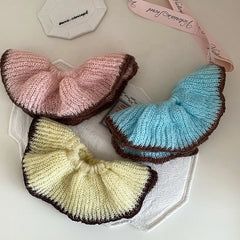 Women Solid Color Oversized Warm Yarn Thick Thin Hair Scrunchies Fashion Simple Customized in Stock Female Hair Ties Accessories