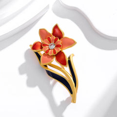 Fashion Flowers Elegant Floral Sweet Brooches for Girls Alloy Mental Glamorous Pins Jewelry for Women Ladies Accessories Chic
