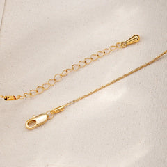Unisex Gold Chain Wooden Cylinder Copper Beads Natural Stone Necklace Fashion Charms Dainty Low MOQ in Stock Jewelry for Daily