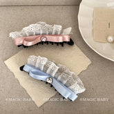 Fashion Sweet Elegant French Style Bowknot Hair Clips for Baby Girls Glitter Banana Clips for Kids Child Hair Accessories Chic