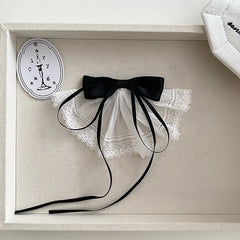 Girls Tulle Ribbon Bow Alligator Clips Fashion Elegant Gentle Customized Wholesale in Stock Hairpins Accessories for Causal Use