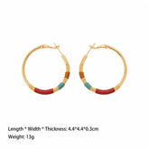 Fashion Vintage Copper 18K Gold Plated S925 Silver Hoop Earrings for Girls Trendy Stylish Jewelry for Women Ladies Wholesale