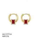 Fashion Hoop Earrings for Girls 18K Gold Plated Trendy Simple Minimalistic Jewelry for Women Ladies China