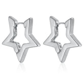 Fashion Simple Star Sweet Alloy Drop Earrings for Girls Charms Minimalistic Dainty Jewelry for Women Ladies Accessories Daily