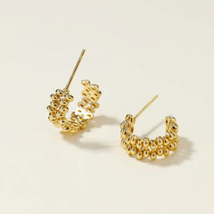Simple Classic Glitter Minimalistic Hoop Earrings for Girls Elegant Dainty Charms Fashion Jewelry for Women Ladies Accessories
