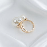 Fashion Imitation Pearl Sweet Simple Rings for Girls Trendy Elegant Minimalistic Jewellry for Women Ladies Accessories Wholesale