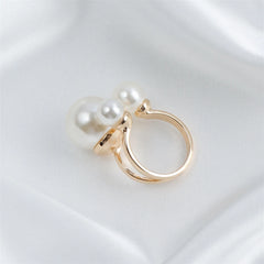 Fashion Imitation Pearl Sweet Simple Rings for Girls Trendy Elegant Minimalistic Jewellry for Women Ladies Accessories Wholesale