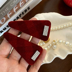 Glitter Elegant Luxury Solid Color Hair Clips for Girls Sweet French Style Snap Clips for Women Ladies Hair Accessories Chic