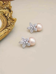 Sweet Elegant Simple Flower Stud Earrings for Girls Cute Luxurious Jewellry for Women Ladies Accessories Chinese Supplier Chic