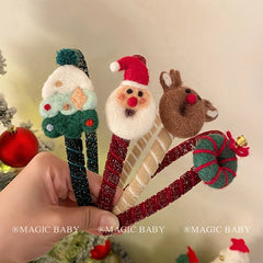 2025 Christmas Fashion Trendy Santa Claws Hair Band for Baby Girls Cute Sweet Head Band for Kids Children Hair Accessories Chic