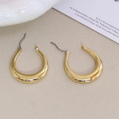 Fashion Classic Simle Glamorous Refined Hoop Earrings for Girls Elegant Art Deco Jewelry for Women Ladies Accessories Wholesale