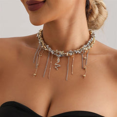 European and American Style Tassel Animals Necklaces for Girls Snake Dainty Glamorous Jewelry for Women Ladies Accessories