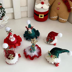 2025 Christmas Fashion Sweet Santa Claws Deers Hair Clips for Baby Girls Trendy Hat Alligators for Kids Child Hair Accessories