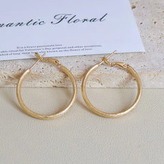 Fashion Classic Vintage Retro Minimalistic Hoop Earrings for Girls Trendy Elegant Charms Jewelry for Women Ladies Accessories