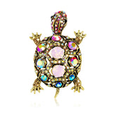 Fashion Tortoise Glitter Sparkle Trendy Brooches for Girls Sweet Glamorous Charms Pins Jewelry for Women Ladies Accessories