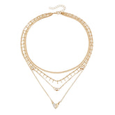 Fashion Heart Shaped Layered Wearing Necklaces for Girls Elegant Stylish Glamorous Charms Jewelry for Women Ladies Accessories
