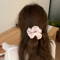Simple Solid Color Minimalistic Fashion Scrunchies for Girls Sweet Elegant Classic Hair Ties for Women Ladies Hair Accessories