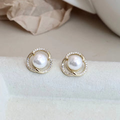 Sweet Fashion Imitation Pearl Simple Stud Earrings for Girls Elegant Graceful Chic Trendy Jewellry for Women Ladies Accessories