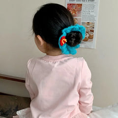 Solid Color Simple French Style Scrunchies for Baby Girls Elegant Sweet Hair Ties for Kids Children Hair Accessories in Stock