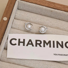 Women Imitation Pearl Simple Mini Stud Earring Elegant Graceful Fashion Simple High Quality Bulk Jewelry Accessories for Daily