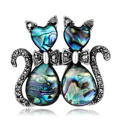 Fashion Cats Sweet Elegant Dainty Lustrous Brooches for Girls Stylish Animals Pins Jewelry for Women Ladies Accessories Cute