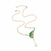 Fashion Butterfly Flower Copper 18K Gold Plated Necklaces for Girls Elegant Trendy Jewelry for Women Ladies Wholesale Bulk