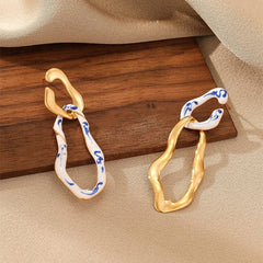 Fashion Copper 18K Gold Plated Drop Earrings for Girls Trendy Elegant Jewelry for Women Ladies Wholesale Chinese Factory Bulk