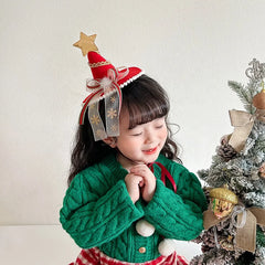 2025 Christmas Ribbon Bowknot Deer Hair Band for Baby Girls Cute Kawaii Fashion Hat Headband for Kids Children Hair Accessories
