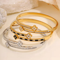 Fashionable Elegant Flowers Bracelets Modern Classic Vintage Trendy Bangles Jewelry for Women Ladies Accessories Wholesale