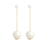Long Imitation Pearl Tassel Stud Earrings Simple and Elegant Drop Earrings Women's Unique Fashionable Stylish Jewelry Wholesale