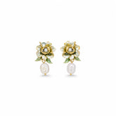 Women Flower 0.03cm Imitation Pearl Necklace Freshwater Pearl Pendant 18k Gold-plated S925 Silver Zircon in Stock Daily Earring