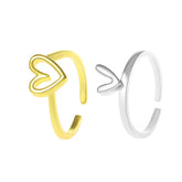 Women's Heart-shaped Rings Set Simple Love Style Fashion Sweet Cute Rings Minimalist Jewelry Accessories Wholesale Hot Selling
