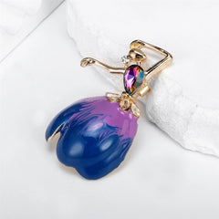 Fashion Ballet Glitter Sparking Brooches for Girls Sweet Elegant Pins Jewelry for Women Ladies Accessories Chinese Supplier
